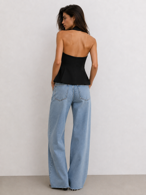 The Bijou Noir Halter Vest